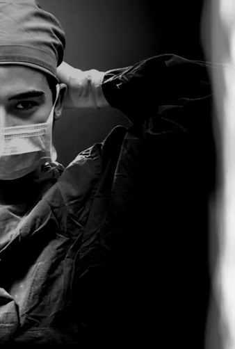 Nursing student preparing for clinical care